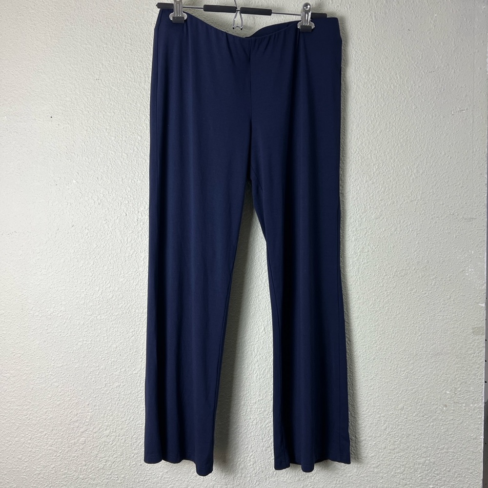 Lilly Pulitzer Pants Womens elastic waist  Blue Wide Leg Casual Outdoor Beach L